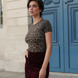Jupe Jess - velours bordeaux - Oraije Paris
