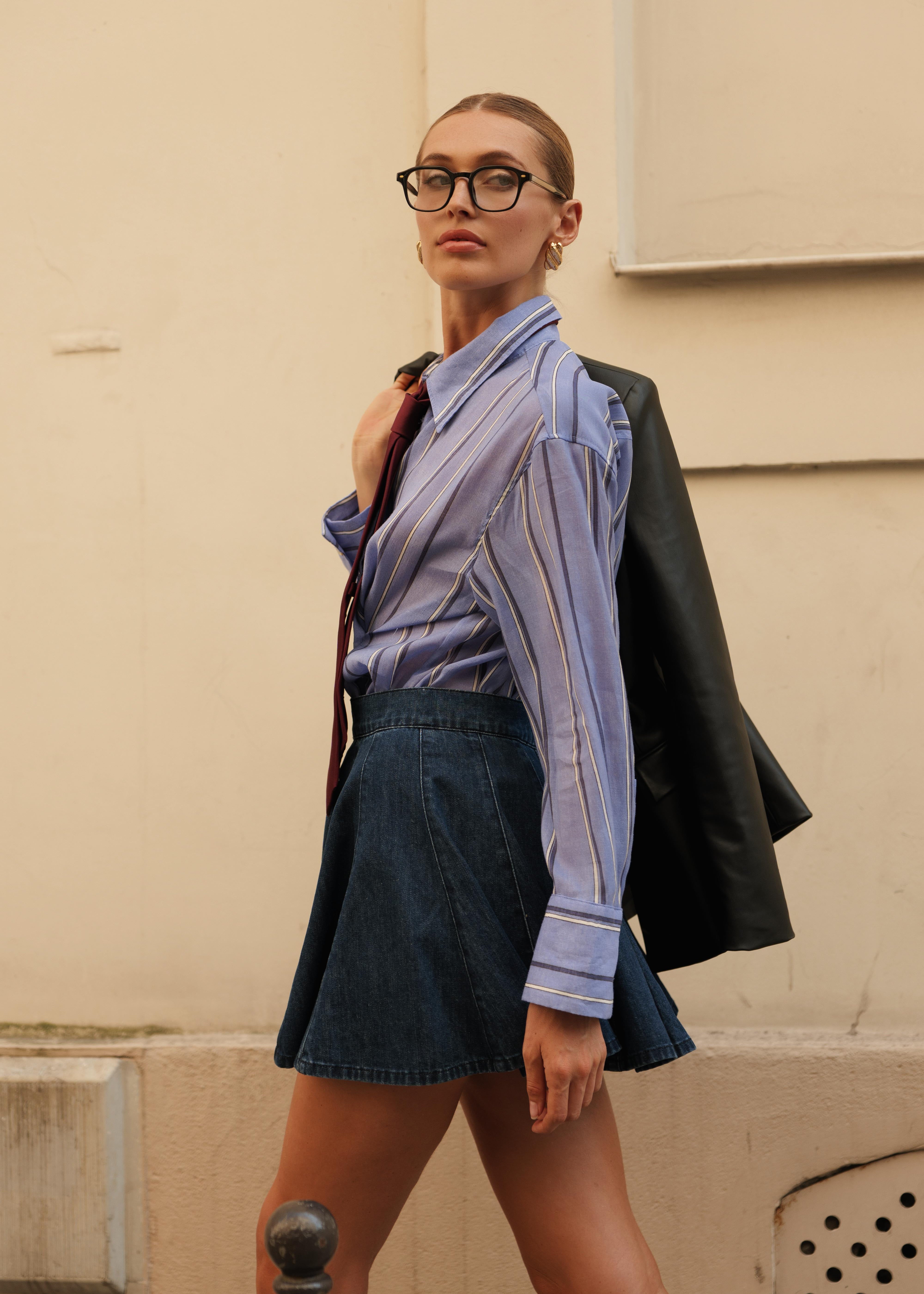 Jupe Joelle - denim brut - Oraije Paris