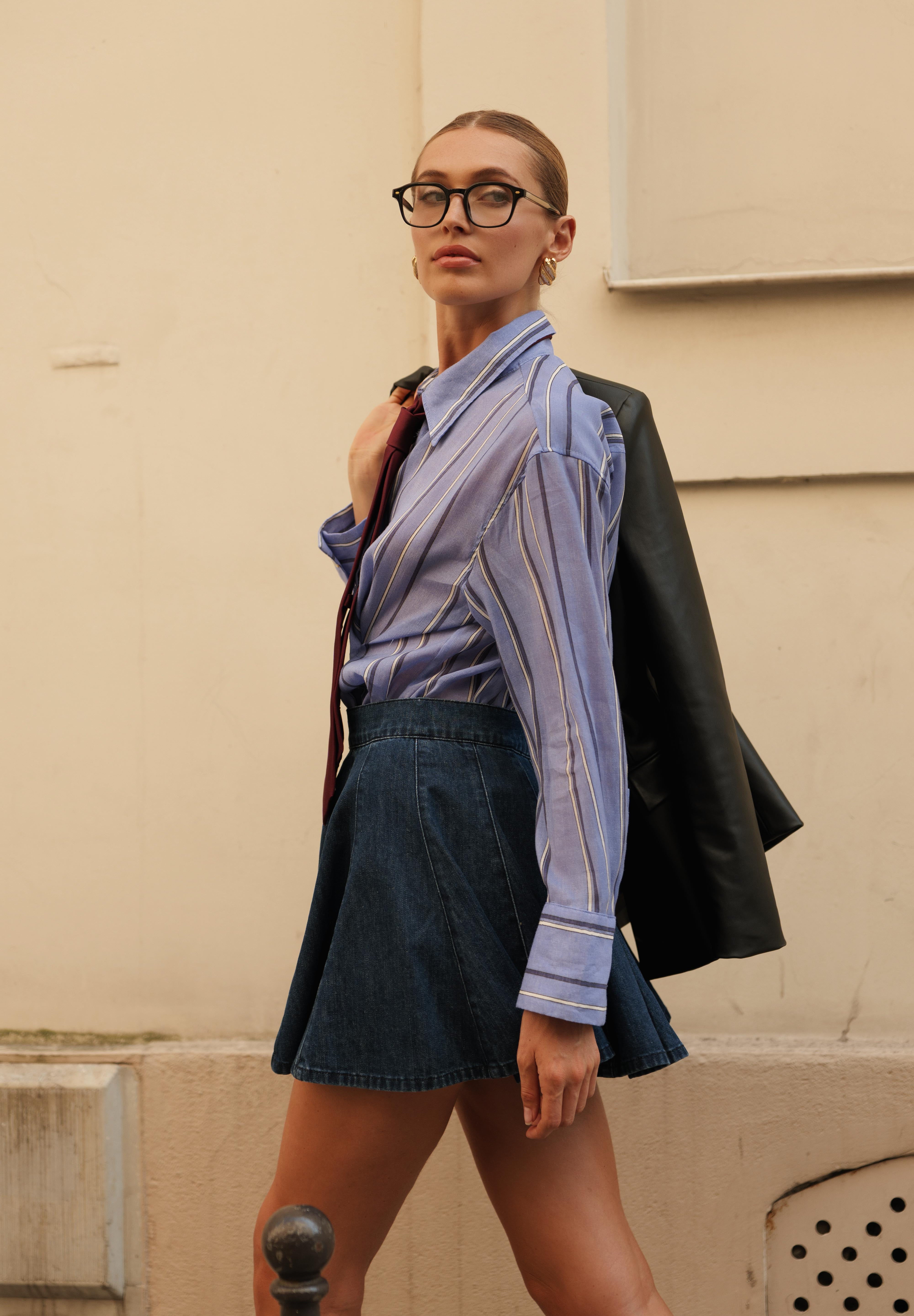 Jupe Joelle - denim brut - Oraije Paris