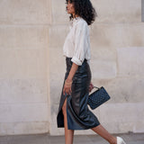 Jupe Kyle - similicuir noir - Oraije Paris