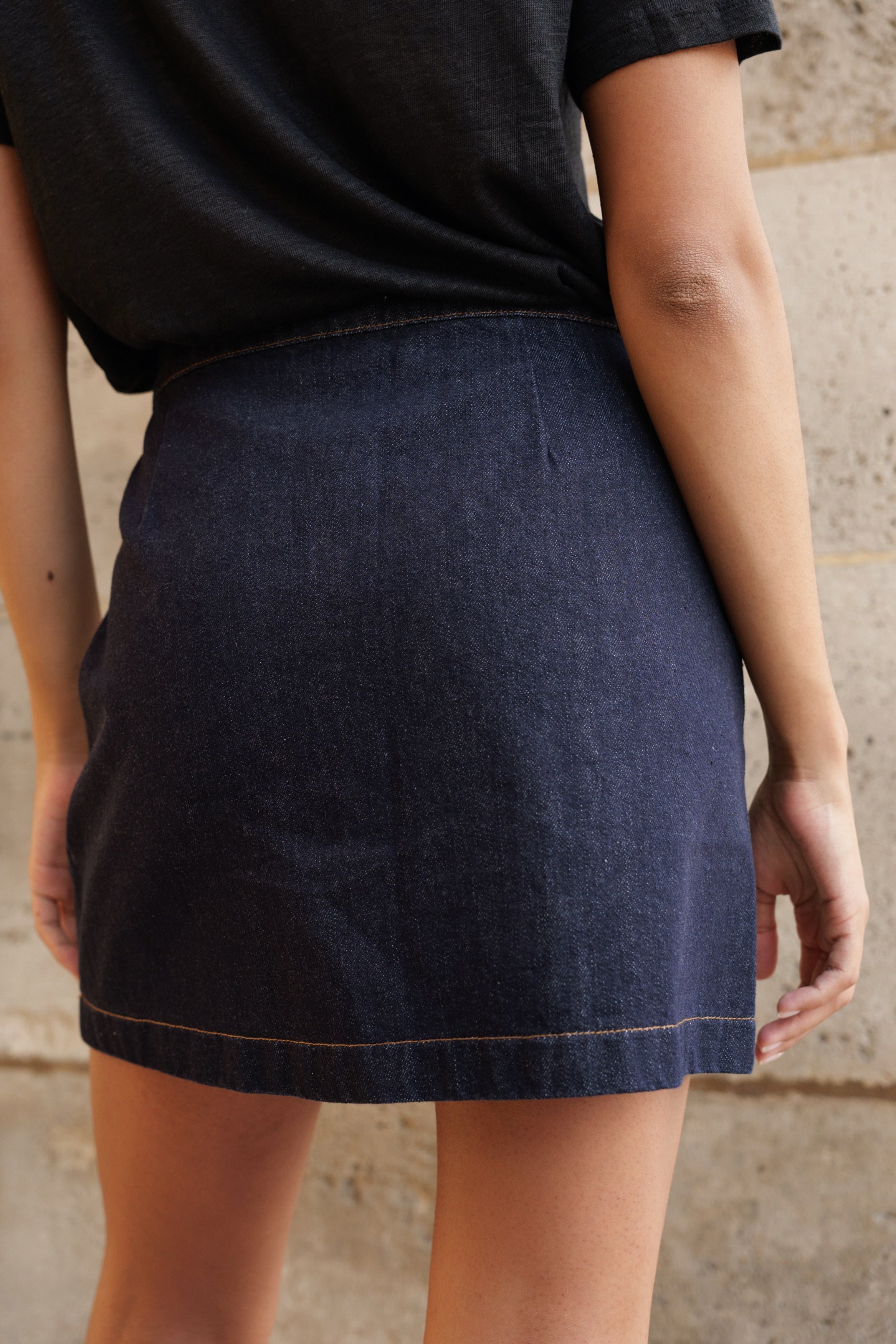Jupe Romy - denim brut - Oraije Paris