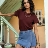 Jupe - short Jadene - denim stone