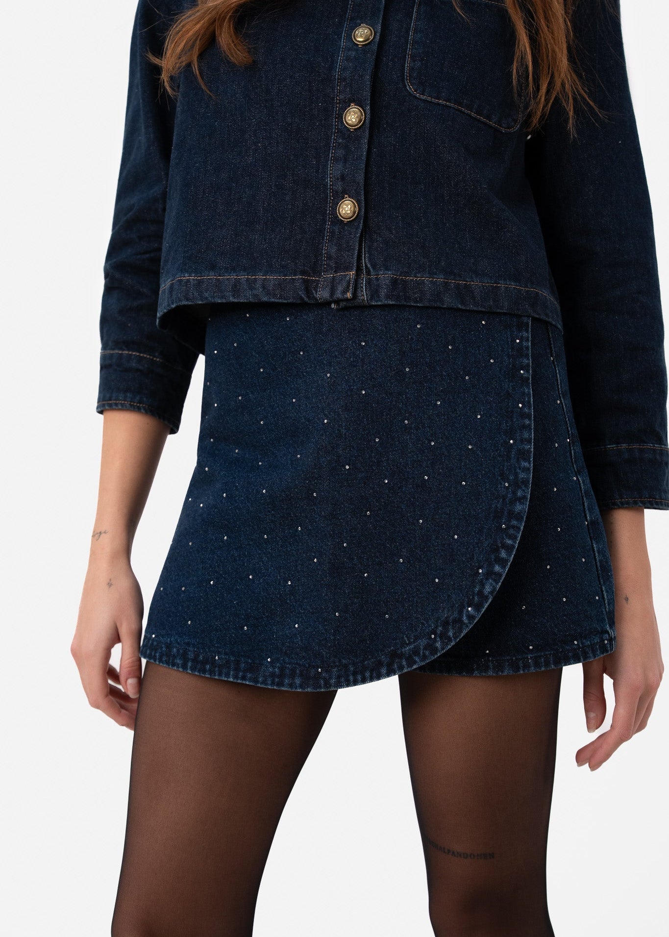 Jupe - short Jenna - denim brut - Oraije Paris