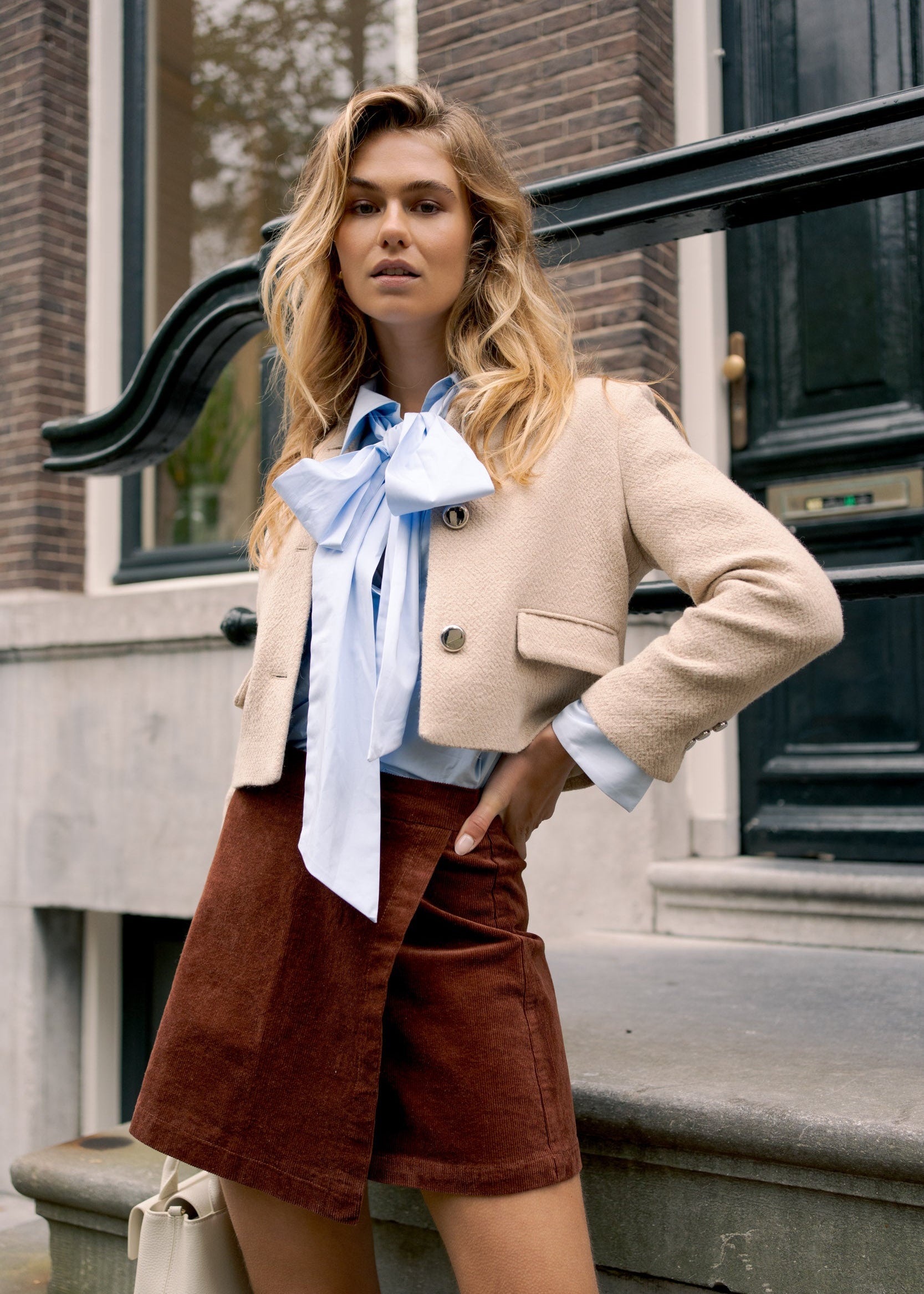 Jupe Short Orelle - velours camel