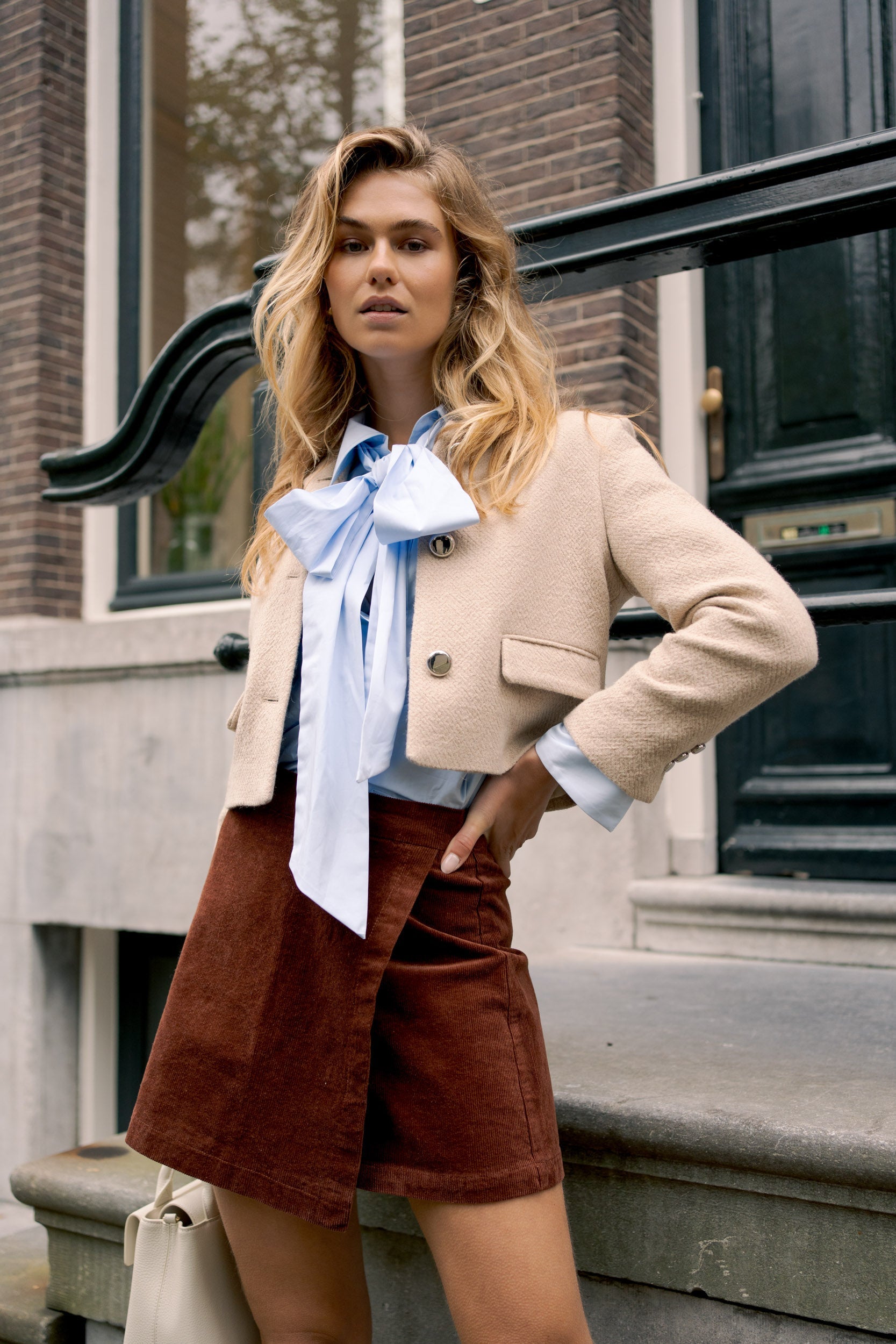 Jupe Short Orelle - velours camel