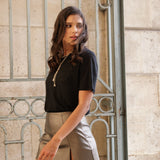Jupe short Sacha - similicuir bronze - Oraije Paris