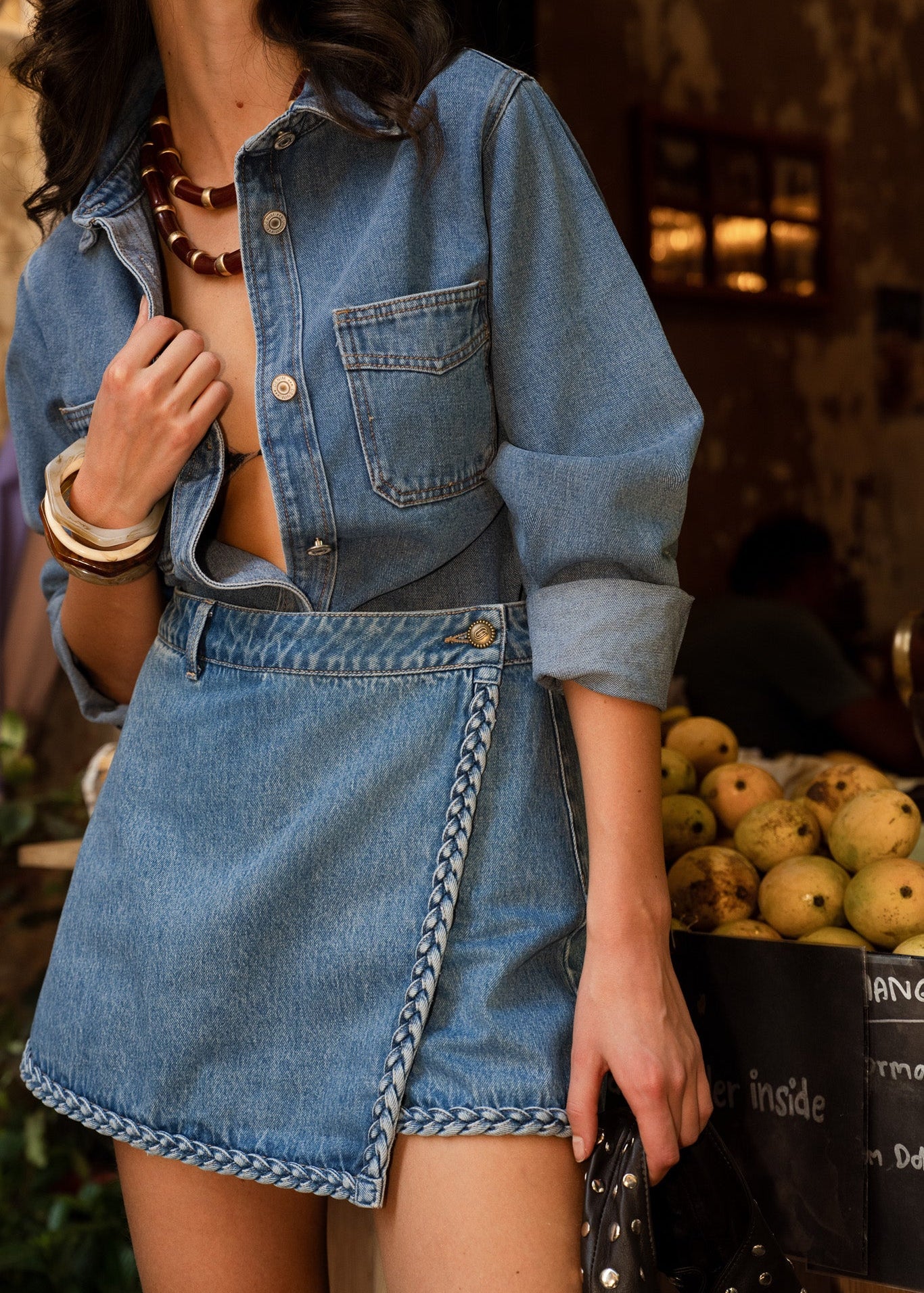 Jupe - short Stella - denim stone