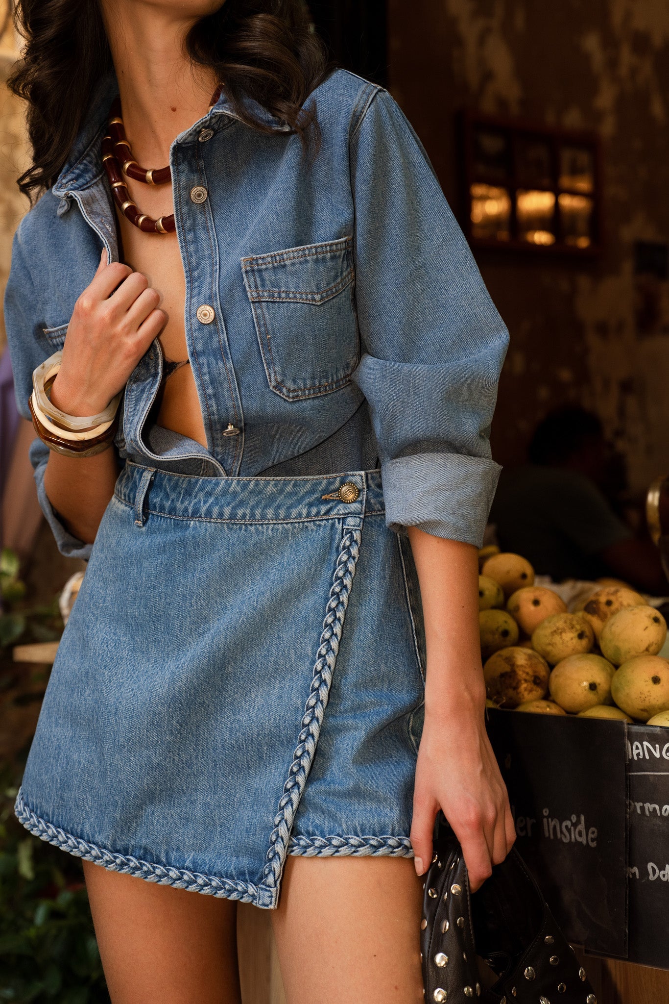 Jupe - short Stella - denim stone
