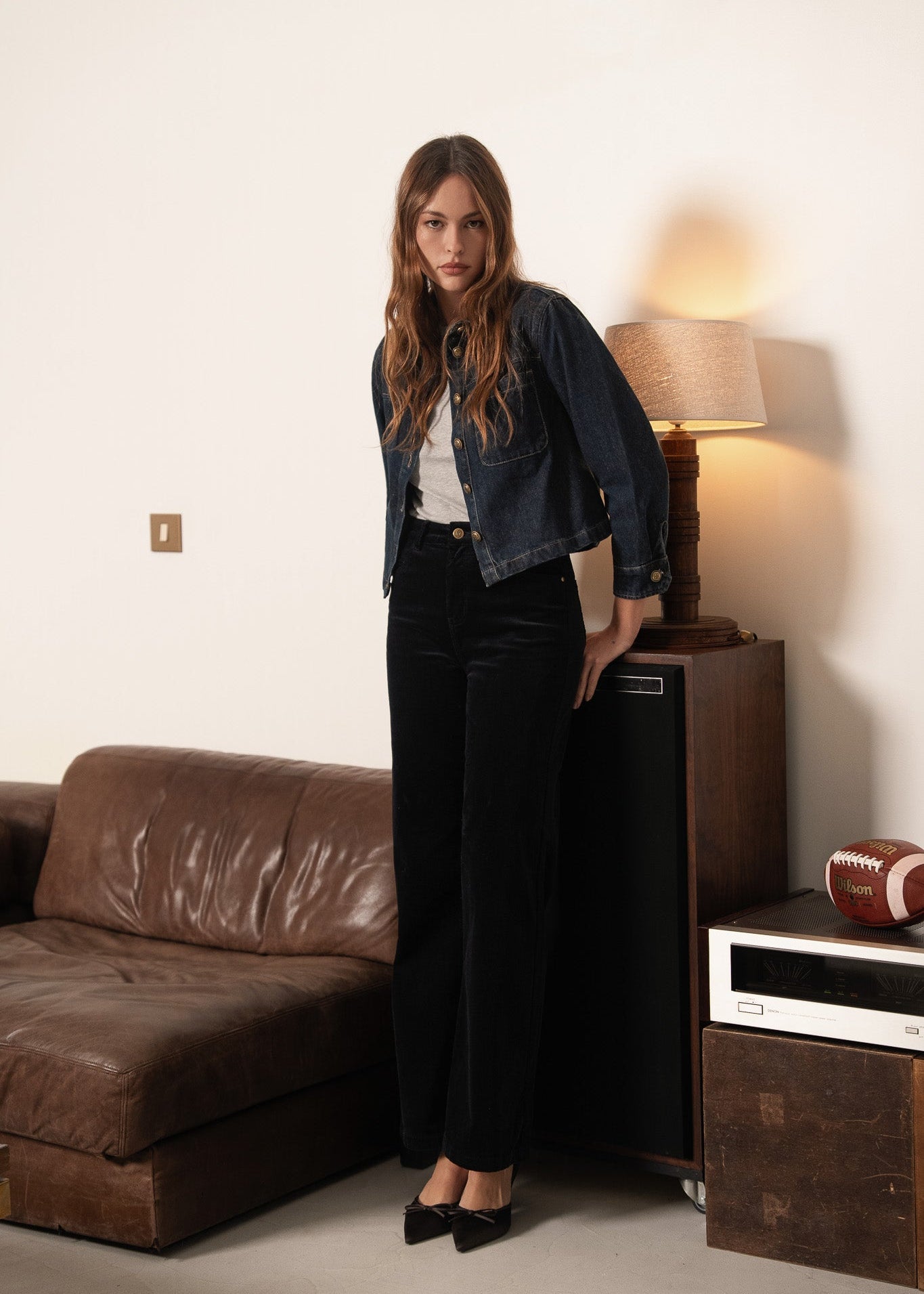 Pantalon Ava - velours marine