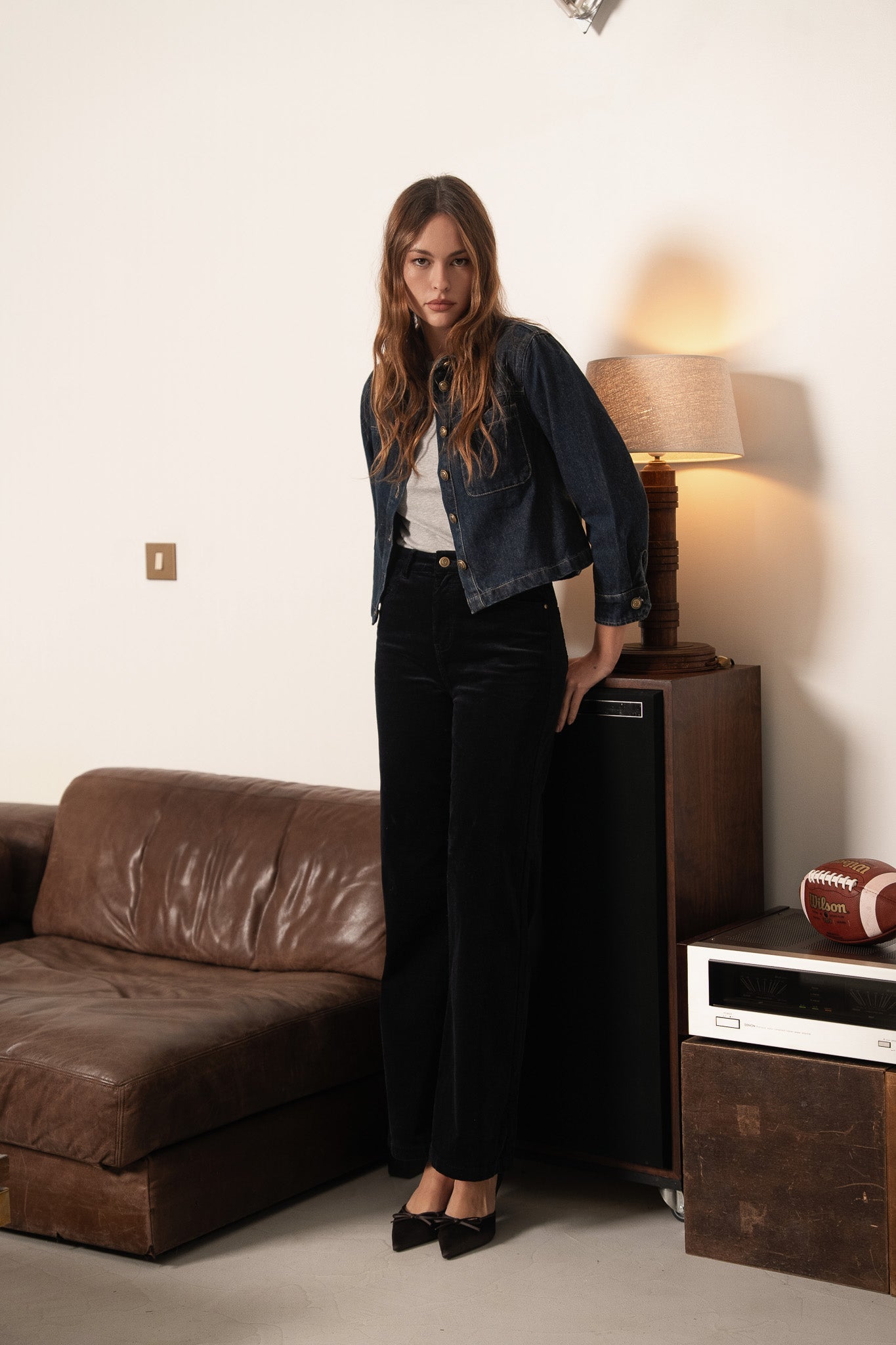 Pantalon Ava - velours marine