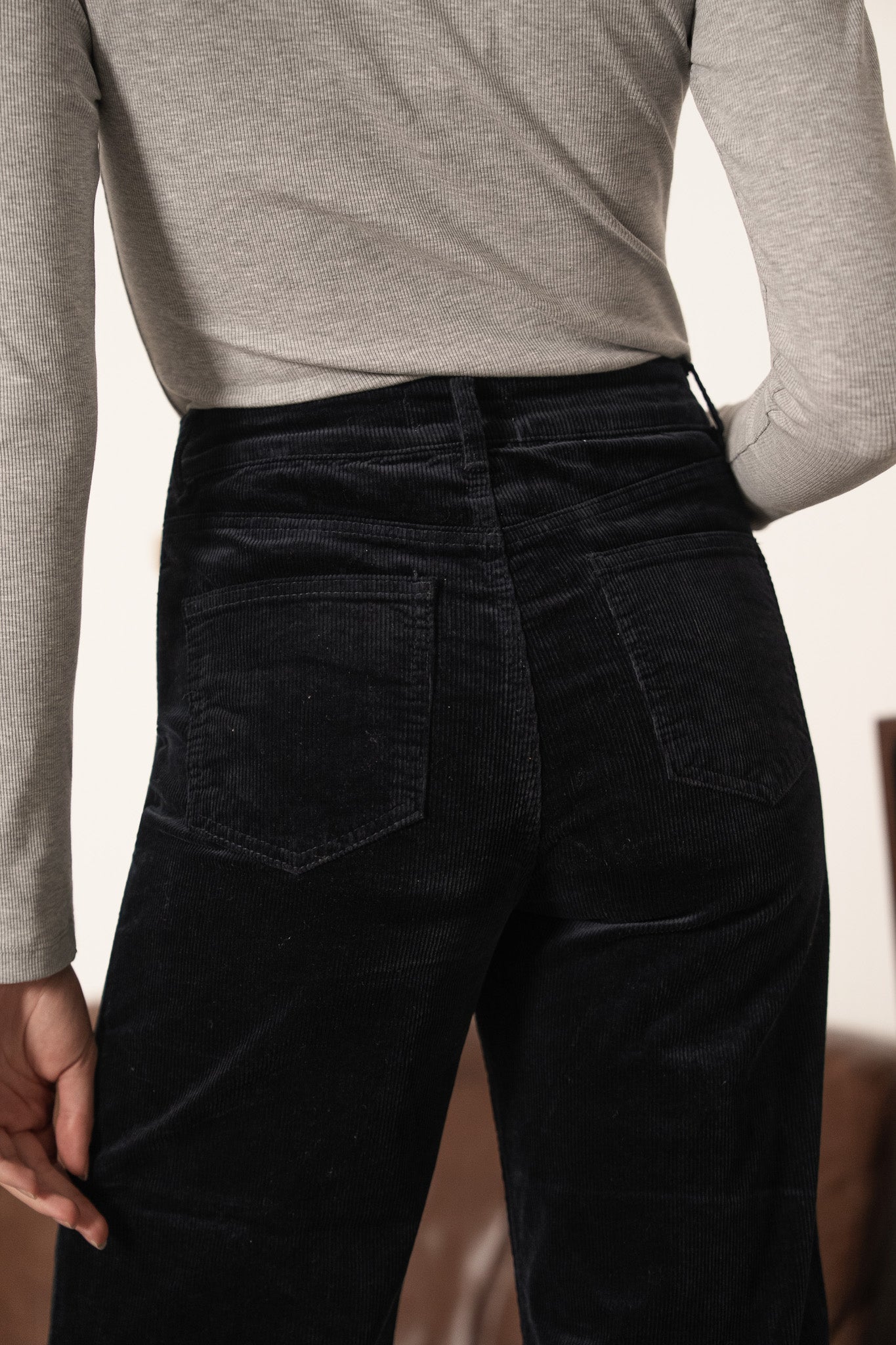 Pantalon Ava - velours marine