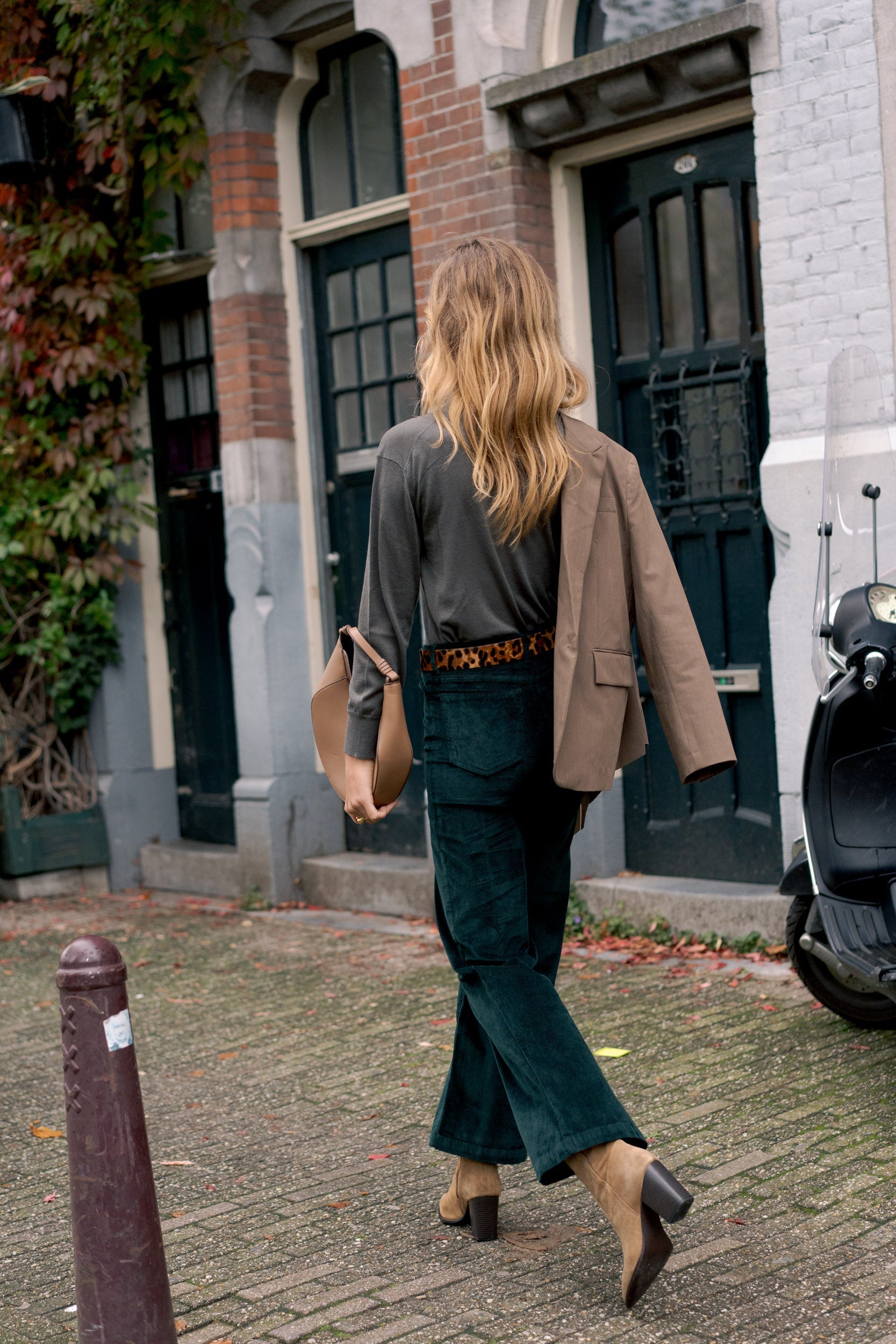 Pantalon Ava - velours vert sapin