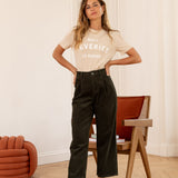 Pantalon Ella - velours kaki - Oraije Paris