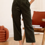 Pantalon Ella - velours kaki - Oraije Paris