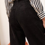 Pantalon Ella - velours noir - Oraije Paris
