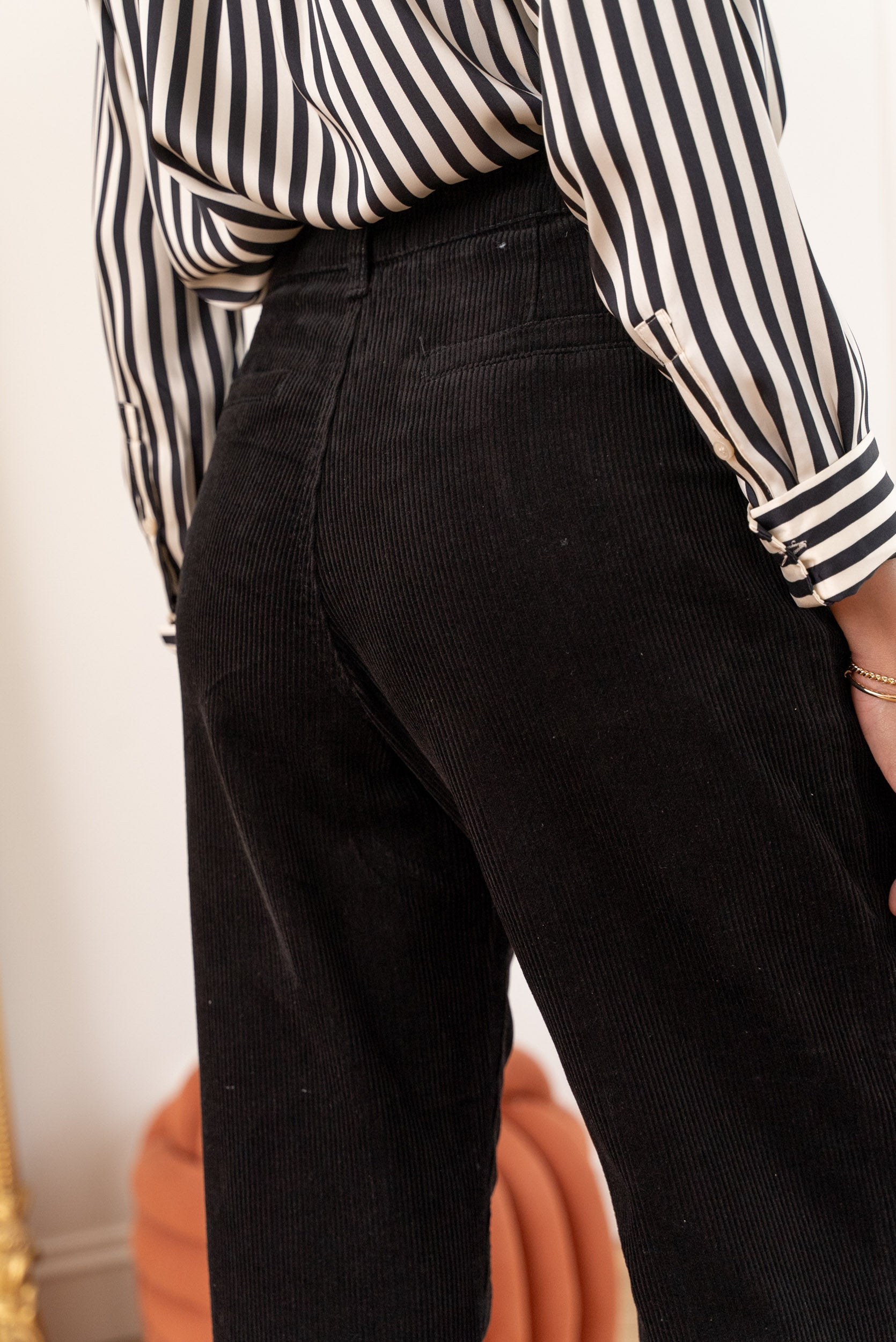 Pantalon Ella - velours noir - Oraije Paris