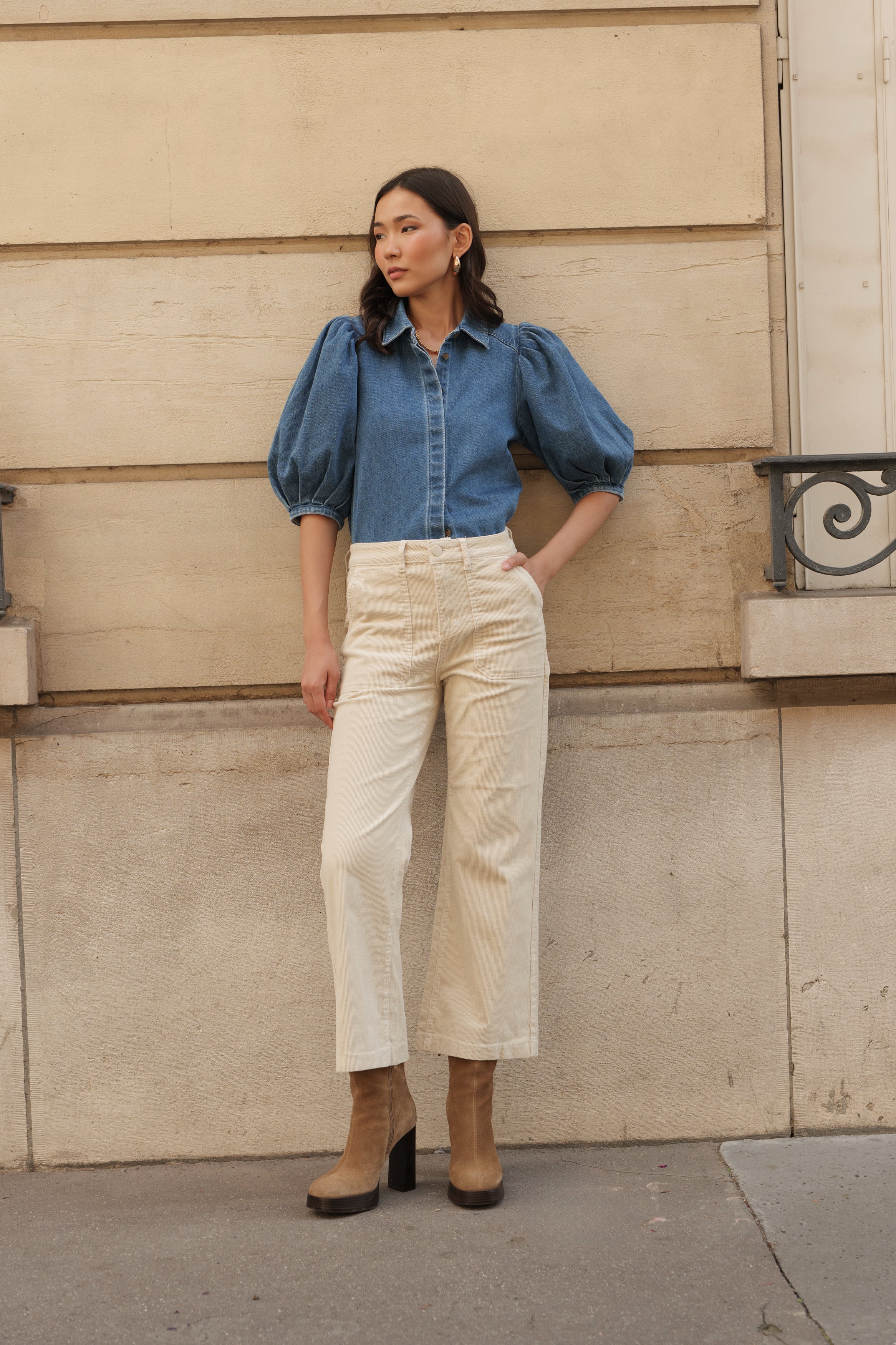 Pantalon Pedro - velours beige