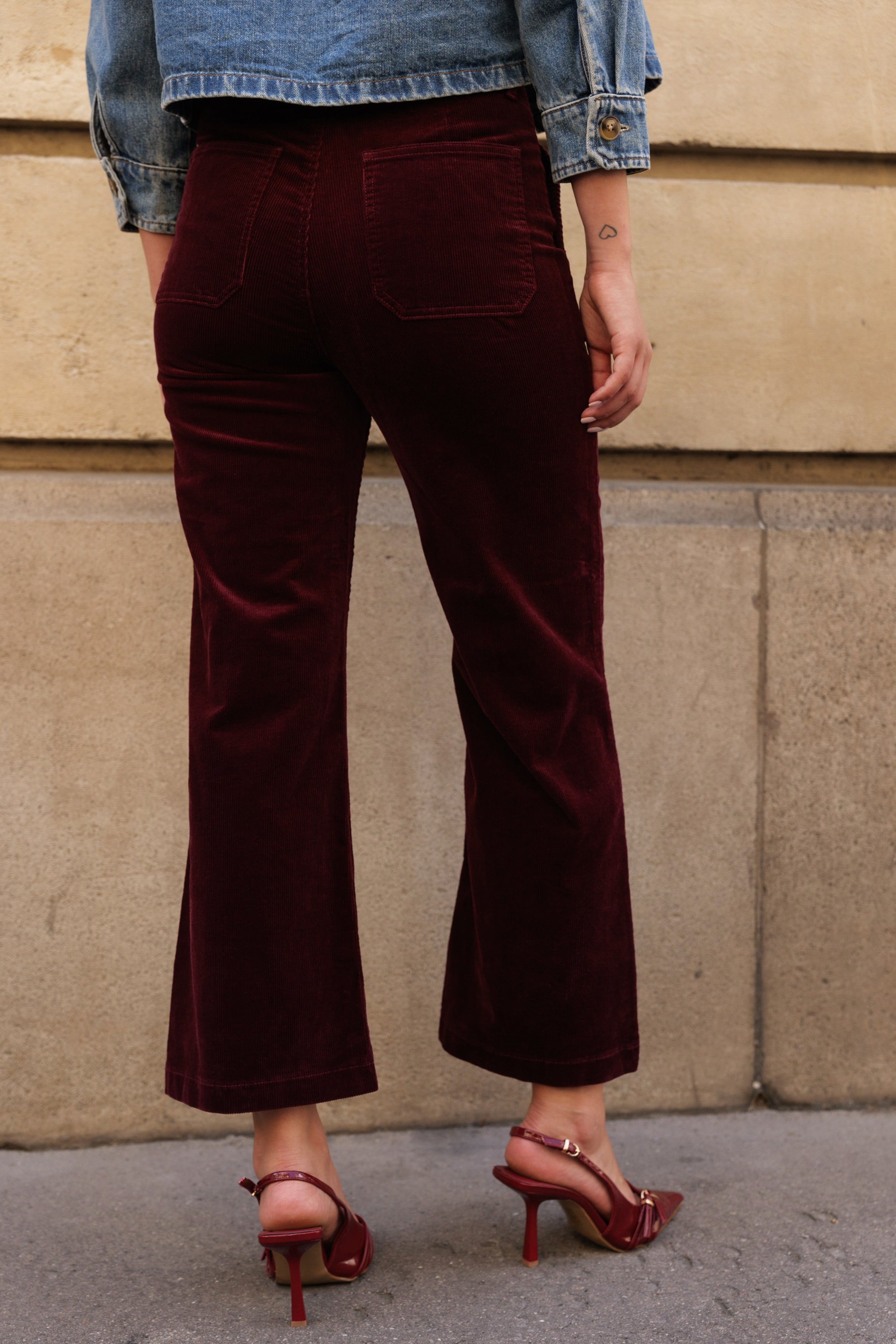 Pantalon Pedro - velours bordeaux