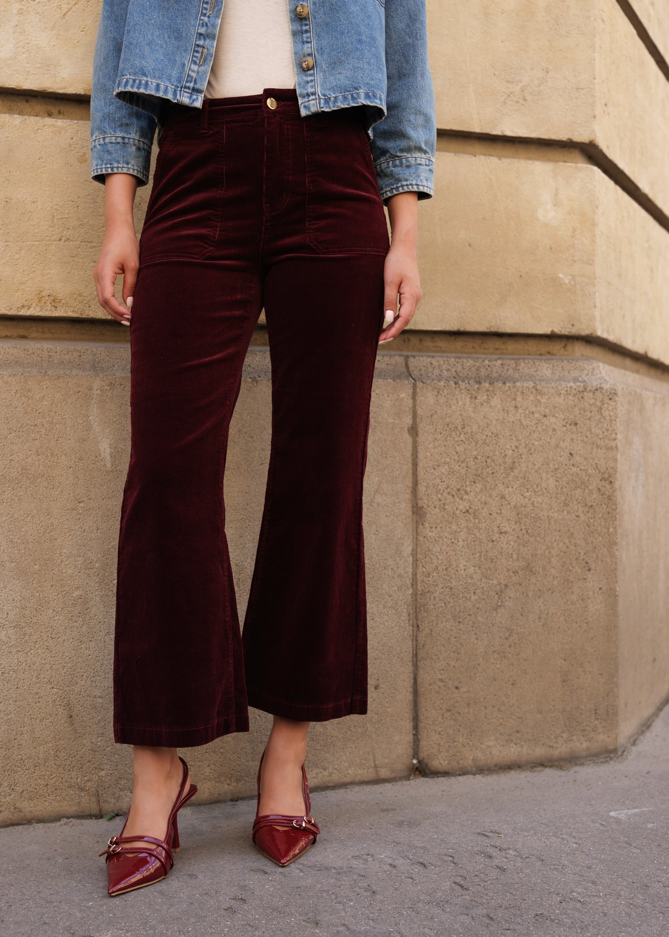 Pantalon Pedro - velours bordeaux