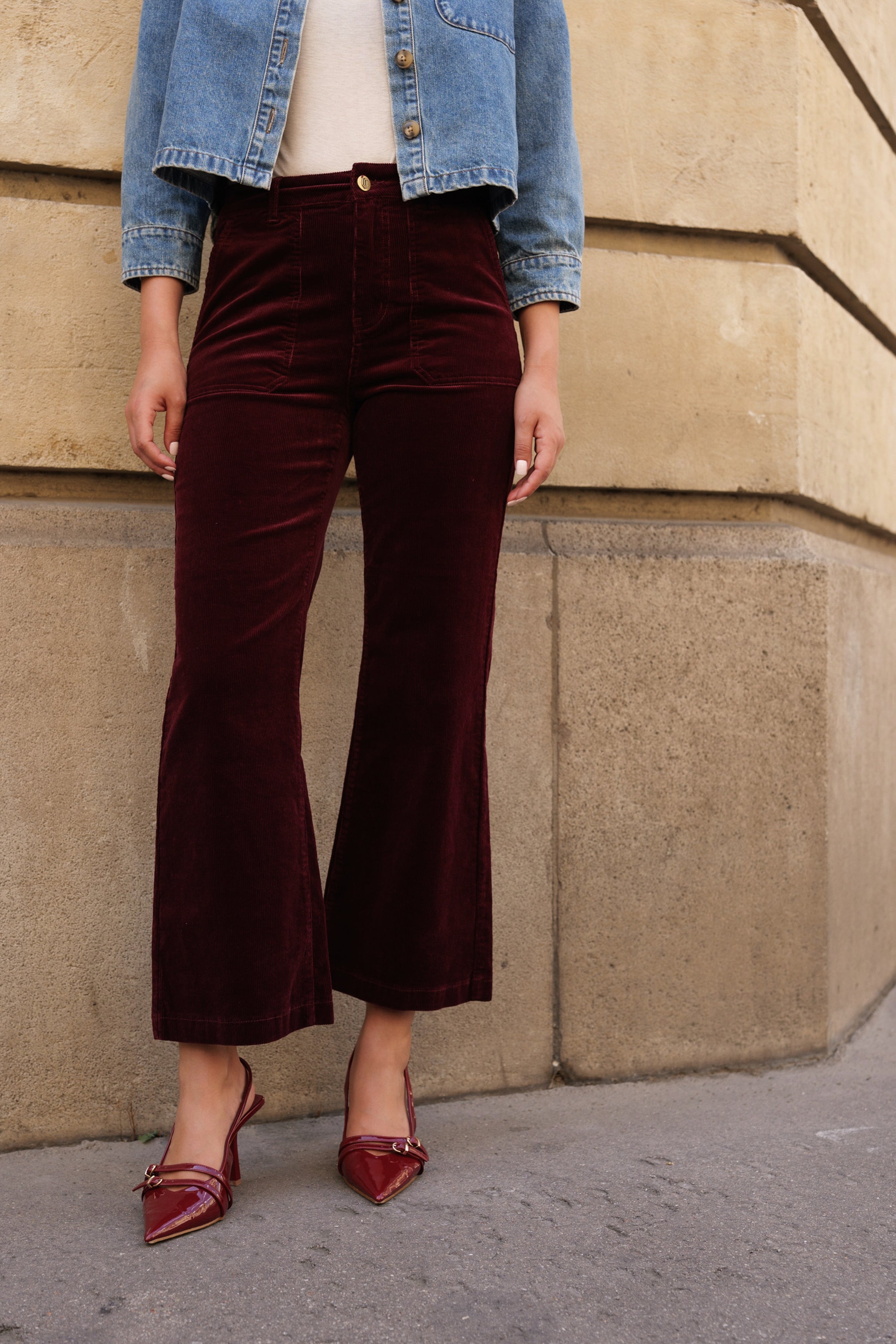 Pantalon Pedro - velours bordeaux
