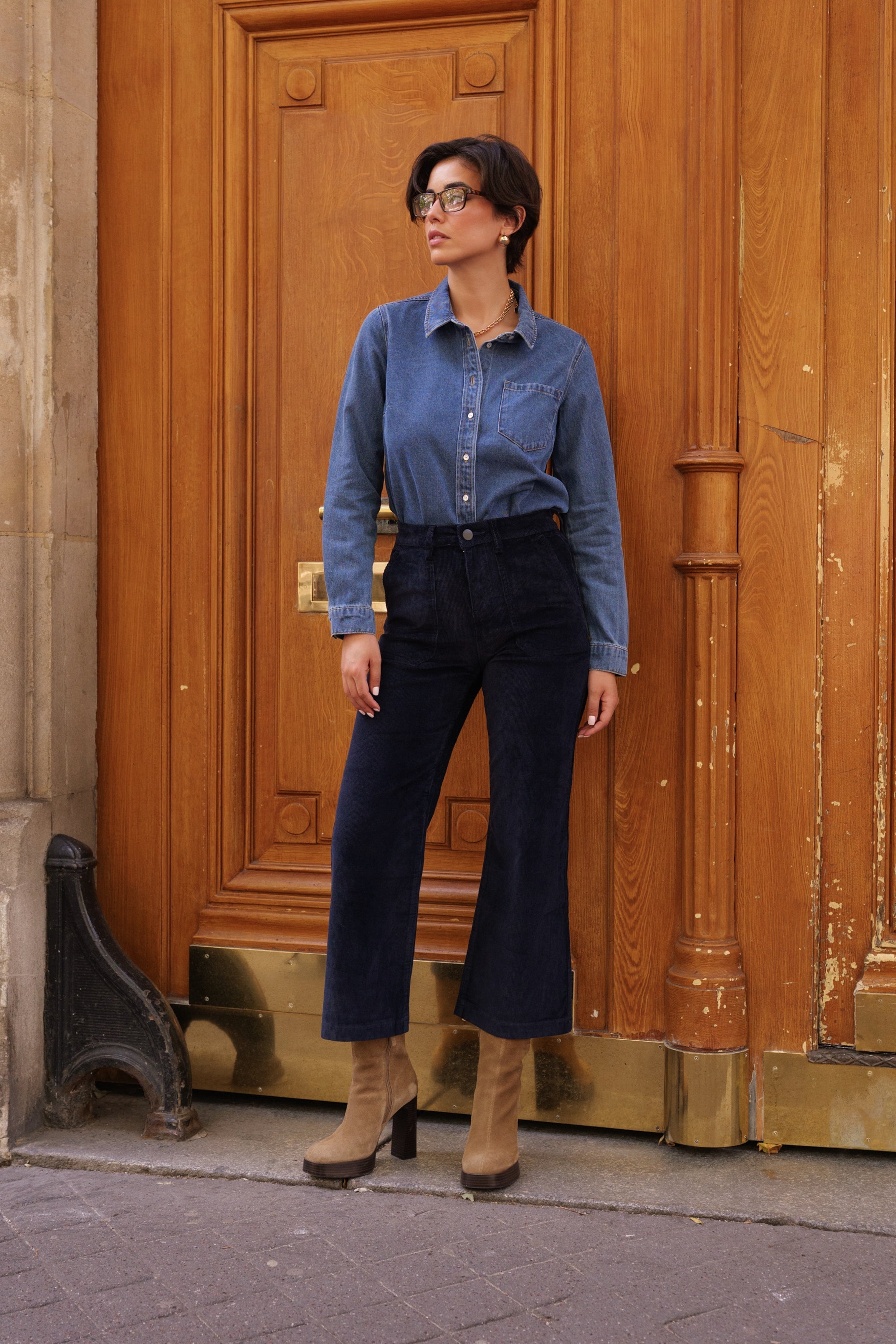 Pantalon Pedro - velours marine