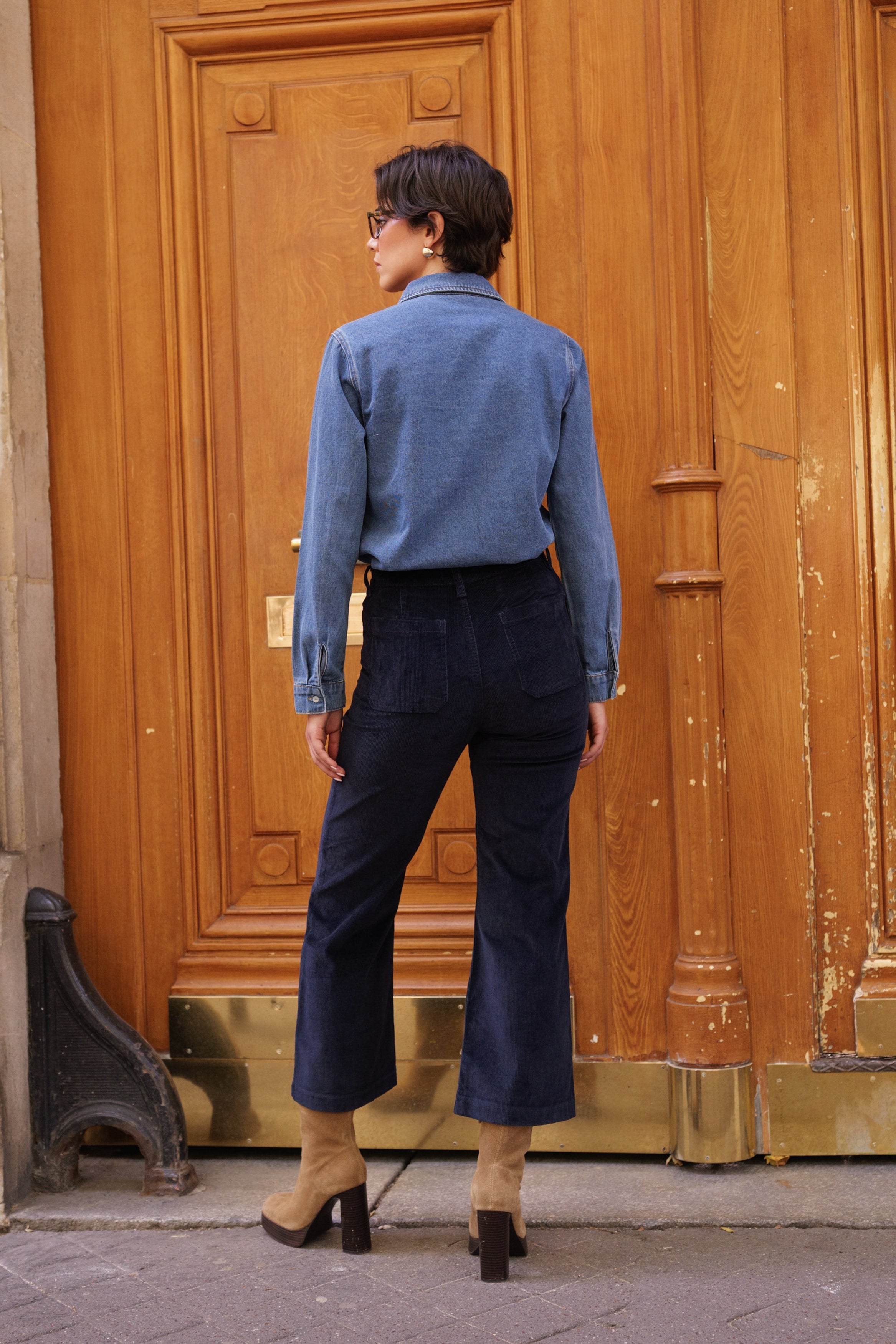 Pantalon Pedro - velours marine