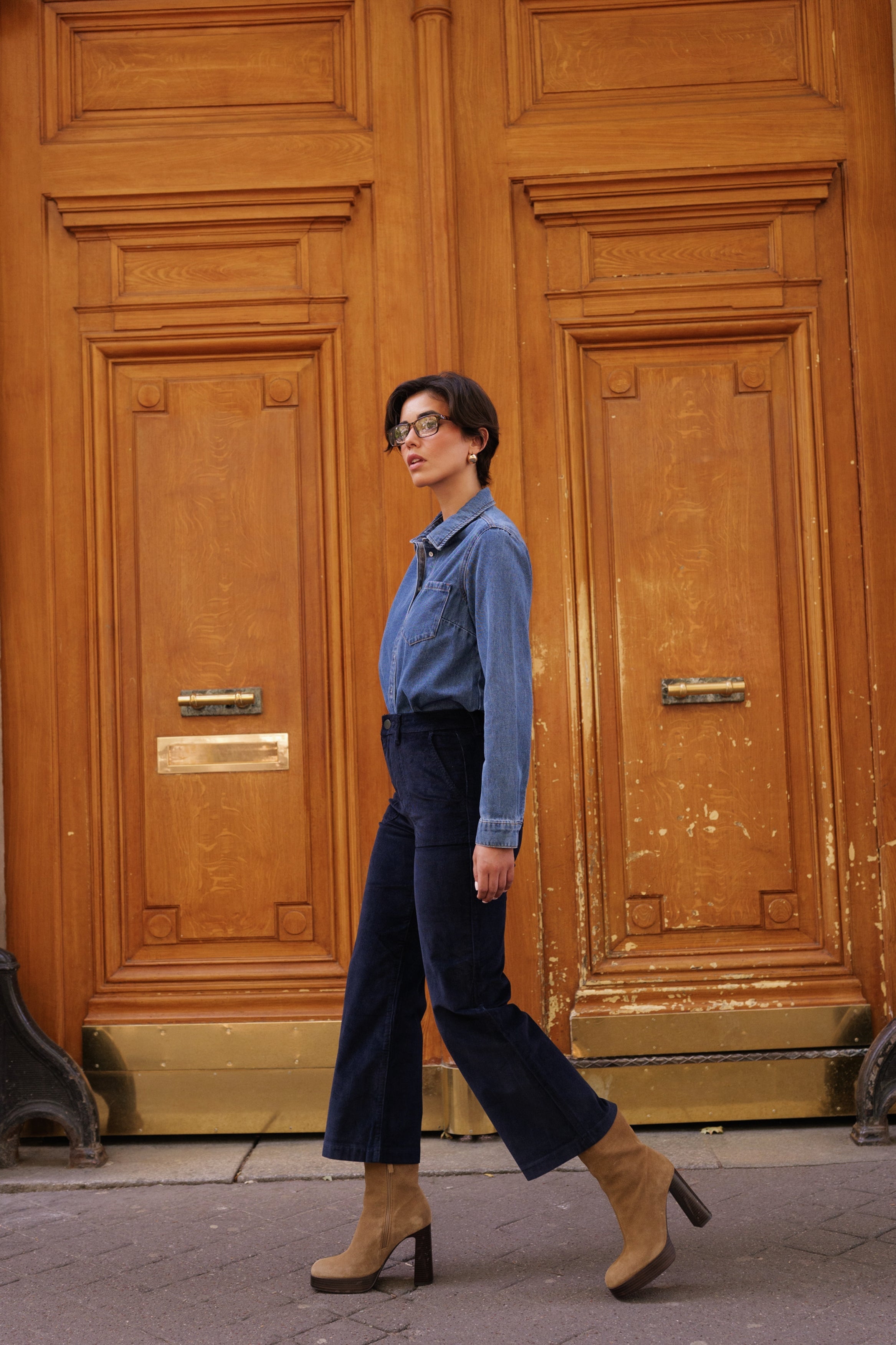 Pantalon Pedro - velours marine