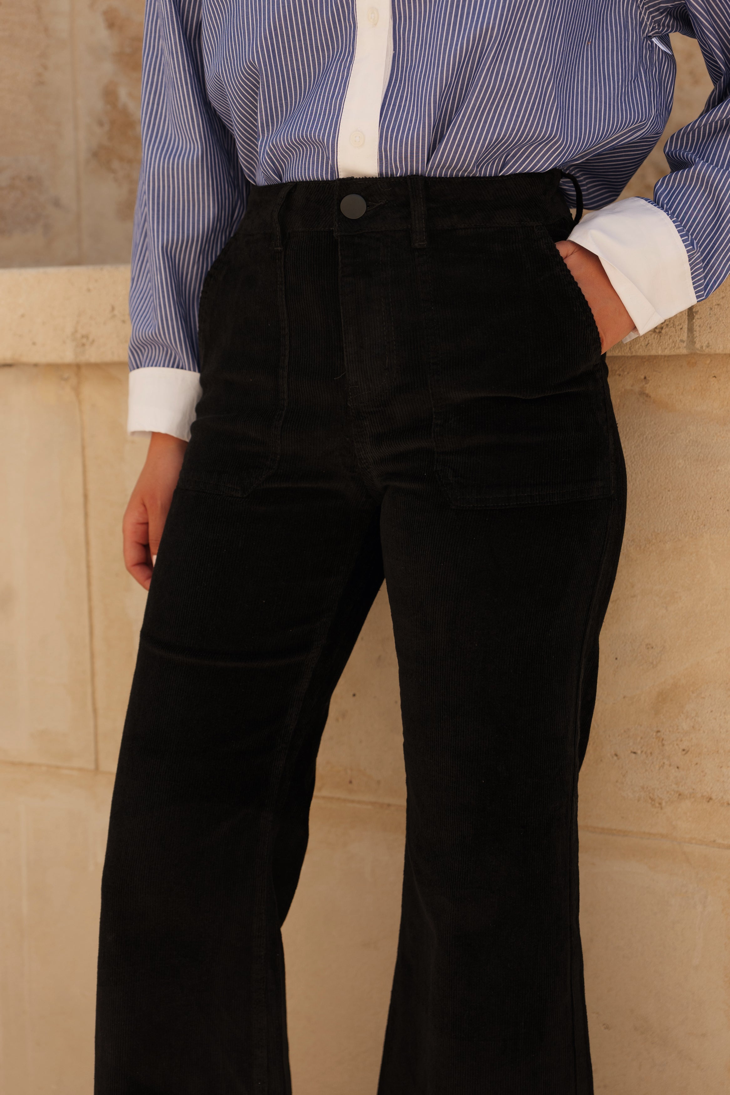 Pantalon Pedro - velours noir