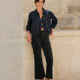 Pantalon Pedro - velours vert sapin
