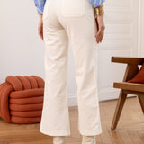 Pantalon Valentina - velours blanc