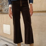 Pantalon Valentina - velours chocolat - Oraije Paris