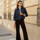 Pantalon Valentina - velours chocolat - Oraije Paris