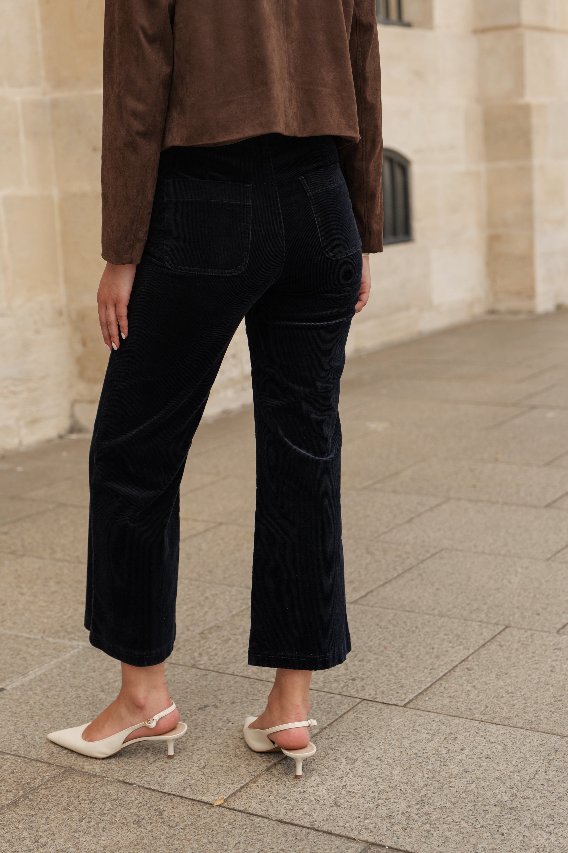 Pantalon Valentina - velours marine - Oraije Paris