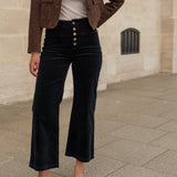 Pantalon Valentina - velours marine - Oraije Paris
