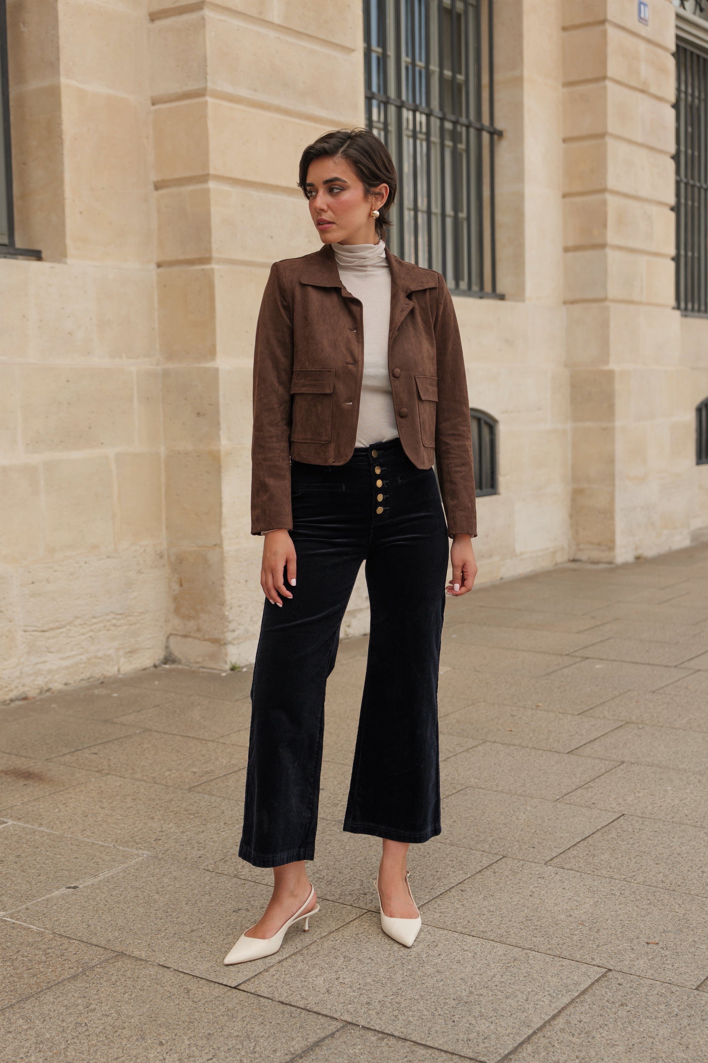 Pantalon Valentina - velours marine - Oraije Paris