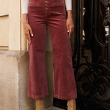 Pantalon Valentina - velours rose - Oraije Paris