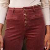 Pantalon Valentina - velours rose - Oraije Paris