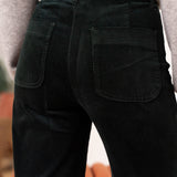 Pantalon Valentina - velours vert sapin - Oraije Paris