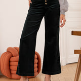 Pantalon Valentina - velours vert sapin - Oraije Paris