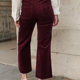 Pantalon Victorine - velours bordeaux
