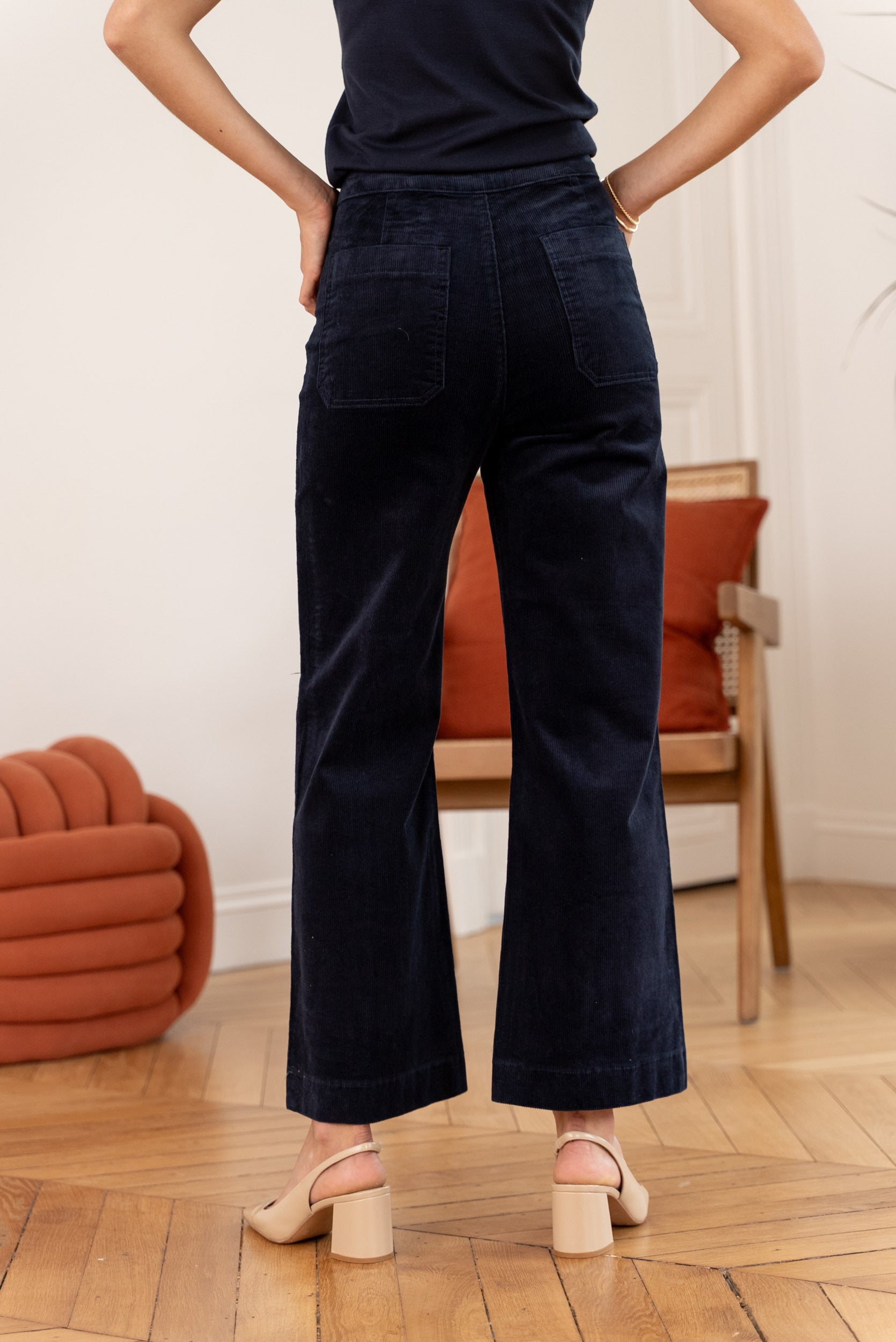 Pantalon Victorine - velours marine