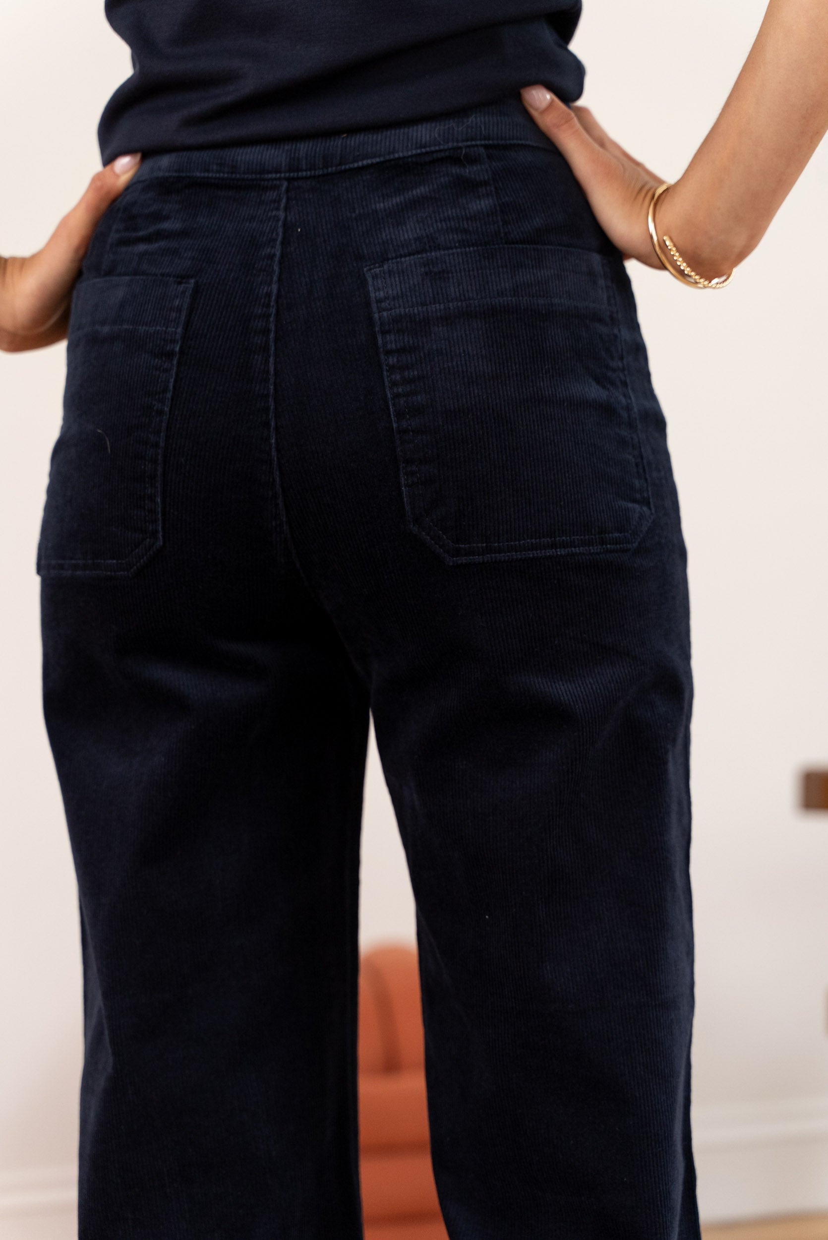 Pantalon Victorine - velours marine