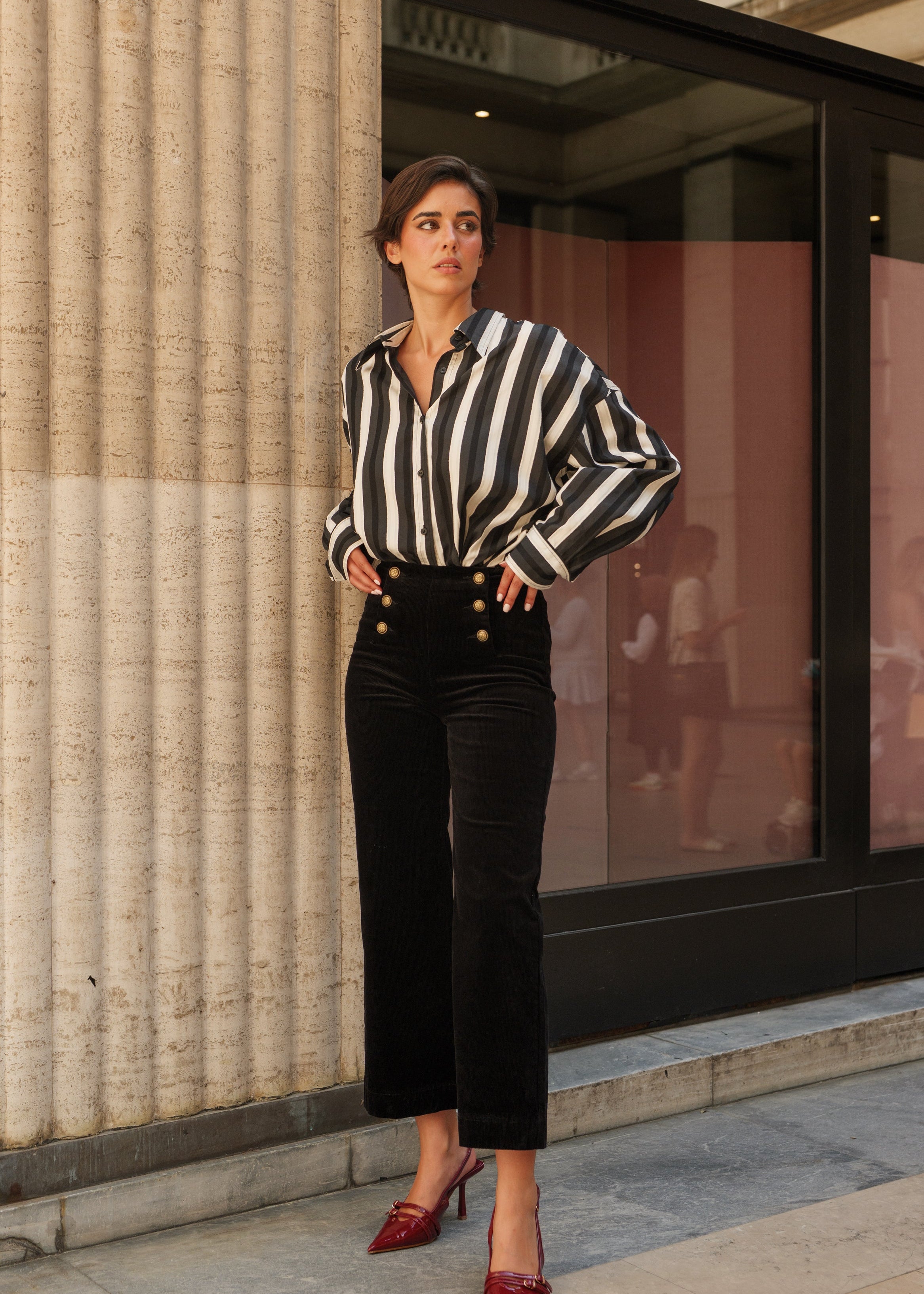 Pantalon Victorine - velours noir