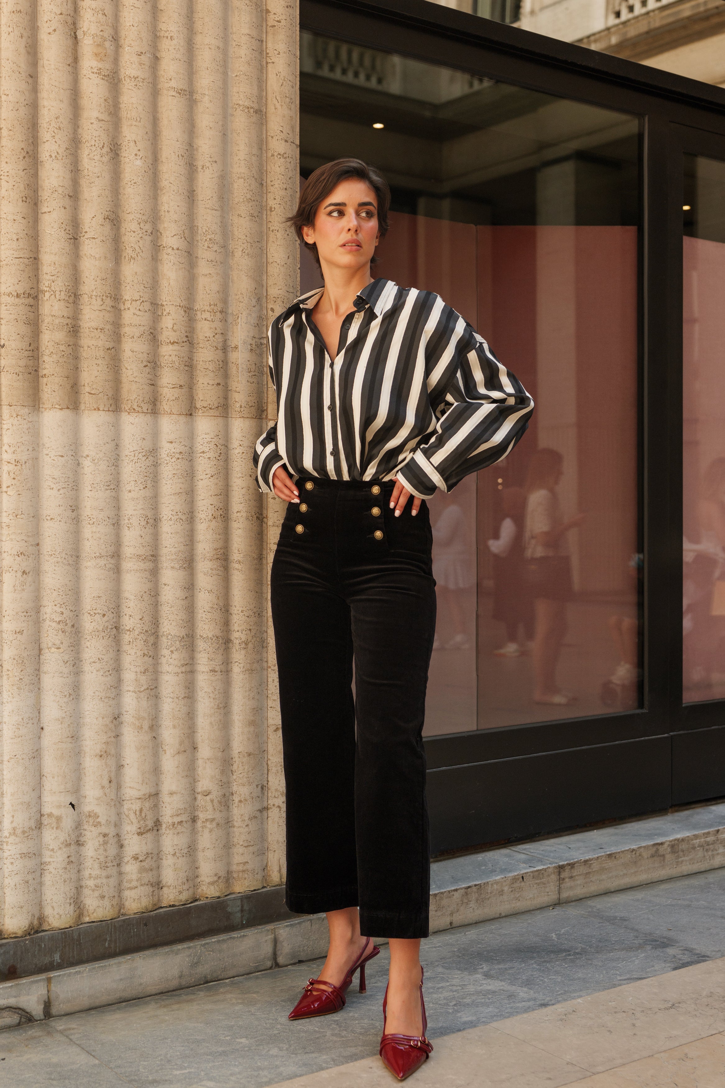 Pantalon Victorine - velours noir