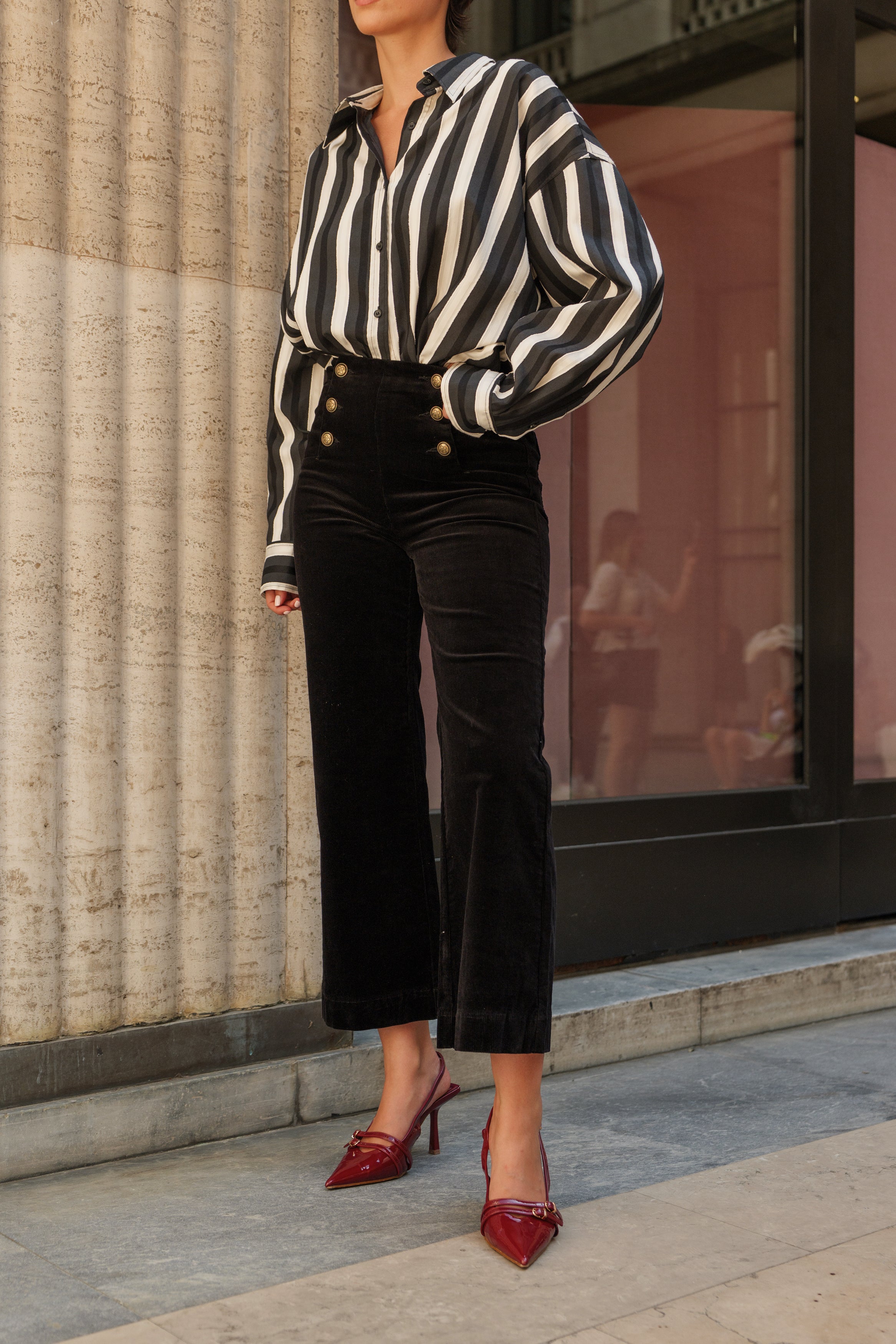 Pantalon Victorine - velours noir