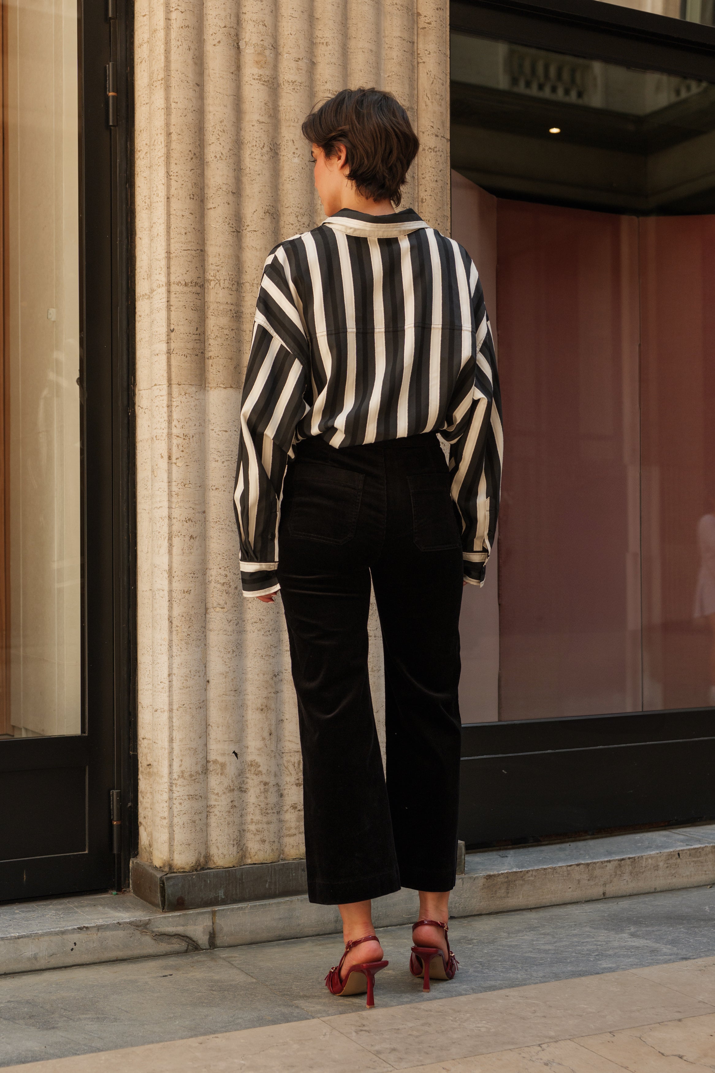 Pantalon Victorine - velours noir