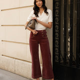 Pantalon Victorine - velours rose - Oraije Paris