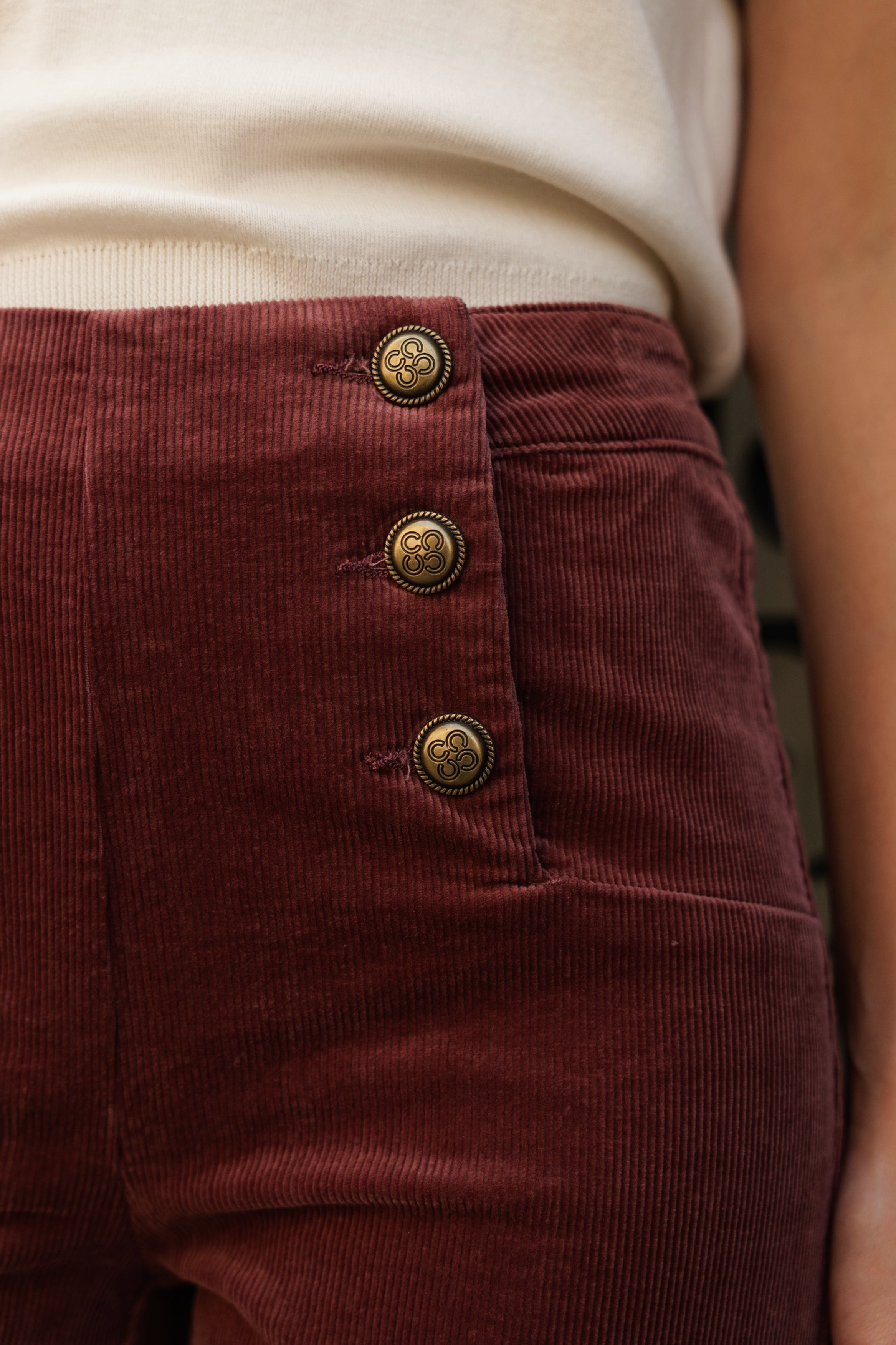 Pantalon Victorine - velours rose - Oraije Paris