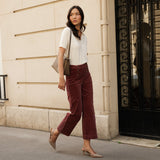 Pantalon Victorine - velours rose - Oraije Paris