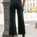 Pantalon Viviane - velours vert sapin